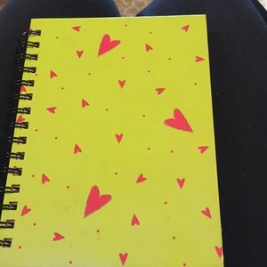 New Spiral Lime Green/ Pink Hearts 💕 Journal